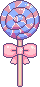 sparkly lollipop with a bow