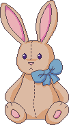 stuffed bunny with a bow
