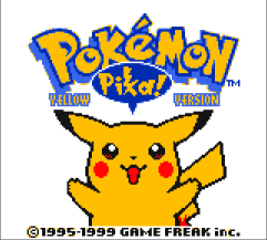 pokemon yellow start screen