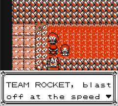 team rocket confronting the player at Mt. Moon