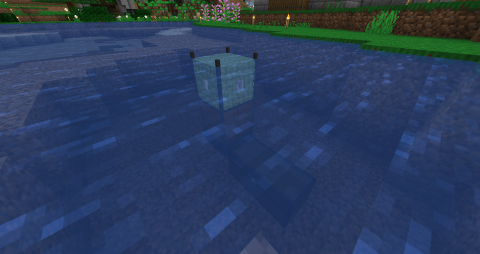 picture of a strainer from the Water Strainers mod outputting to a chest