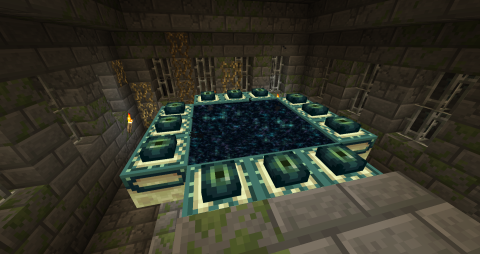 an activated End Portal in a stronghold