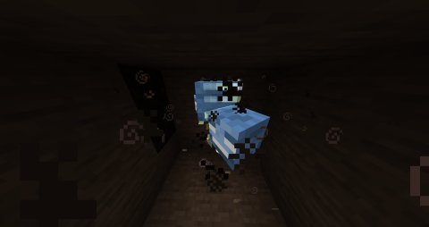 in a small stone room, the Wither glows ominously