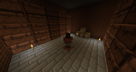 a square room filled with chests and drawers